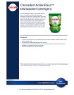 Cascade® ActionPacs™ Dishwasher Detergent Product Info Sheet