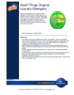 Gain® Flings Original Laundry Detergent Product Info Sheet