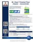 Mr Clean® Finished Floor Cleaner - CONCENTRATE  4-00 - Product Info Sheet