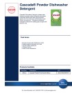 Cascade®  Powder Dishwasher Detergent - Product Info Sheet