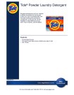 Tide® Powder Laundry Detergent Product Info Sheet 