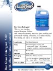 Luster Professional Bar Glass Detergent  7-82 Liquid Concentrate - 1 gal - Product Info Sheet
