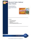 Bounce® Fabric Softener  Dryer Sheets Product Info Sheet