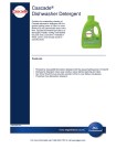 Cascade® Dishwasher Detergent Product Info Sheet