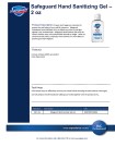 Safeguard Anti Bacterial Hand Sanitizer 2oz - Product Information Sheet