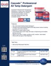 Cascade Professional All-Temp Detergent Liquid Concentrate 7-00 - Product Information Sheet 