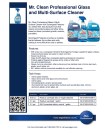 Mr. Clean Professional Glass & Multi-Surface Cleaner with Scotchgard™ Product Info Sheet - Disco'd 