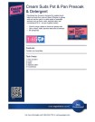 Cream Suds Pot & Pan Presoak & Detergent - Zero Phosphates 1-65 Product Info Sheet