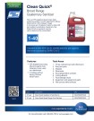 Clean Quick® Broad Range Quaternary Sanitizer Concentrate 1-40 - Product Info Sheet