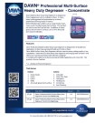 Dawn Professional Multi-Surface Heavy Duty Degreaser Concentrate CL & OL 6-05 6-06  Product Info Sheet 